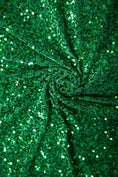 Load image into Gallery viewer, Kelly Green Sequins Velvet Fabric, Stretch Velvet Fashion Fabric, Fabric by the Yard, Shiny Sequin Fabric, Luxury Fabric