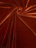 Load image into Gallery viewer, Rust Stretch Velvet Fabric - Premium Velvet by the Yard | Perfect for Party Dresses & Wedding Apparel, Prom Dresses, Evening Gowns. Costumes