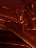 Load image into Gallery viewer, Rust Stretch Velvet Fabric - Premium Velvet by the Yard | Perfect for Party Dresses & Wedding Apparel, Prom Dresses, Evening Gowns. Costumes