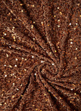 Load image into Gallery viewer, Brown Velvet Fabric, Sequin Fabric, Stretch Velvet Fabric by the Yard, Festival Wear, Luxury 2 Way Stretch Velvet Fashion Fabric