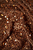Load image into Gallery viewer, Brown Velvet Fabric, Sequin Fabric, Stretch Velvet Fabric by the Yard, Festival Wear, Luxury 2 Way Stretch Velvet Fashion Fabric