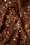 Load image into Gallery viewer, Brown Velvet Fabric, Sequin Fabric, Stretch Velvet Fabric by the Yard, Festival Wear, Luxury 2 Way Stretch Velvet Fashion Fabric