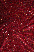 Load image into Gallery viewer, Burgundy Iridescent Velvet Fabric, Sequin Fabric, Stretch Velvet Fabric by the Yard, Luxury 2 Way Stretch Velvet Fashion Fabric