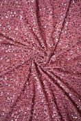 Load image into Gallery viewer, Dusty Rose Velvet Fabric, Sequin Fabric, Stretch Velvet Fabric by the Yard, Festival Fabric, Luxury 2 Way Stretch Velvet Fashion Fabric