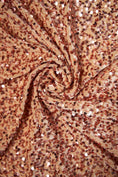 Load image into Gallery viewer, Gold Coffee Sequin Fabric, Stretch Velvet Fabric by the Yard, Festival Fabric, Luxury 2 Way Stretch Velvet Fashion Fabric