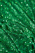 Load image into Gallery viewer, Kelly Green Sequins Velvet Fabric, Stretch Velvet Fashion Fabric, Fabric by the Yard, Shiny Sequin Fabric, Luxury Fabric