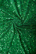 Load image into Gallery viewer, Kelly Green Sequins Velvet Fabric, Stretch Velvet Fashion Fabric, Fabric by the Yard, Shiny Sequin Fabric, Luxury Fabric