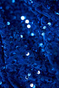 Load image into Gallery viewer, Royal Blue Sequin Velvet Fabric, Blue Iridescent Fabric by the Yard, Luxury Velvet Fabric, Modern Next Style Fabric