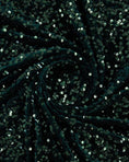 Load image into Gallery viewer, Hunter Green Velvet Sequin Fabric, Stretch Fabric by the Yard, Shiny Sequin Fabric, Modern Designer Fabric, Fashion Fabric