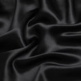 Load image into Gallery viewer, Black Satin Fabric, Luxury Satin Fabric, Fabric by The Yard, Black Shiny Fabric, Silk Fabric By the Yard, Fabric for Dress