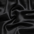Load image into Gallery viewer, Black Satin Fabric, Luxury Satin Fabric, Fabric by The Yard, Black Shiny Fabric, Silk Fabric By the Yard, Fabric for Dress