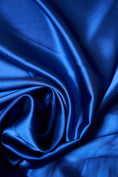 Load image into Gallery viewer, Royal Blue Fabric, Satin Fabric by the Yard, Luxury Shiny Stretch Fabric, Fashion Fabric, Sewing Fabric for Dress