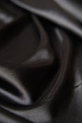 Load image into Gallery viewer, Black Satin Fabric, Luxury Satin Fabric, Fabric by The Yard, Black Shiny Fabric, Silk Fabric By the Yard, Fabric for Dress