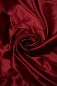Load image into Gallery viewer, Burgundy Fabric, Luxury Satin Fabric, Fabric by The Yard, Burgundy Shiny Fabric, Festival Wear Fabric, Silk Fabric for Dress
