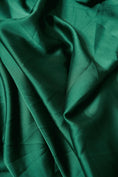 Load image into Gallery viewer, Hunter Fabric, Fabric by the Yard, Luxury Satin Fabric, Hunter Green Sewing Fabric, Stretch Fabric by the Yard, Apparel Fabric