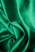 Load image into Gallery viewer, Kelly Green Fabric, Fabric by the Yard, Luxury Satin Fabric, Kelly Green Silk Fabric, Stretch Shiny Fabric, Fabric for Dress