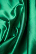 Load image into Gallery viewer, Kelly Green Fabric, Fabric by the Yard, Luxury Satin Fabric, Kelly Green Silk Fabric, Stretch Shiny Fabric, Fabric for Dress