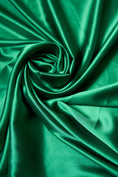 Load image into Gallery viewer, Kelly Green Fabric, Fabric by the Yard, Luxury Satin Fabric, Kelly Green Silk Fabric, Stretch Shiny Fabric, Fabric for Dress