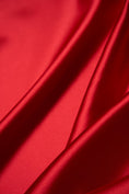 Load image into Gallery viewer, Red Satin Fabric, Luxury Shiny Stretch Fabric, Fabric by the Yard, Dress Sewing Fabric, Red Silk Fabric for Dress