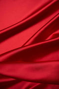 Load image into Gallery viewer, Red Satin Fabric, Luxury Shiny Stretch Fabric, Fabric by the Yard, Dress Sewing Fabric, Red Silk Fabric for Dress