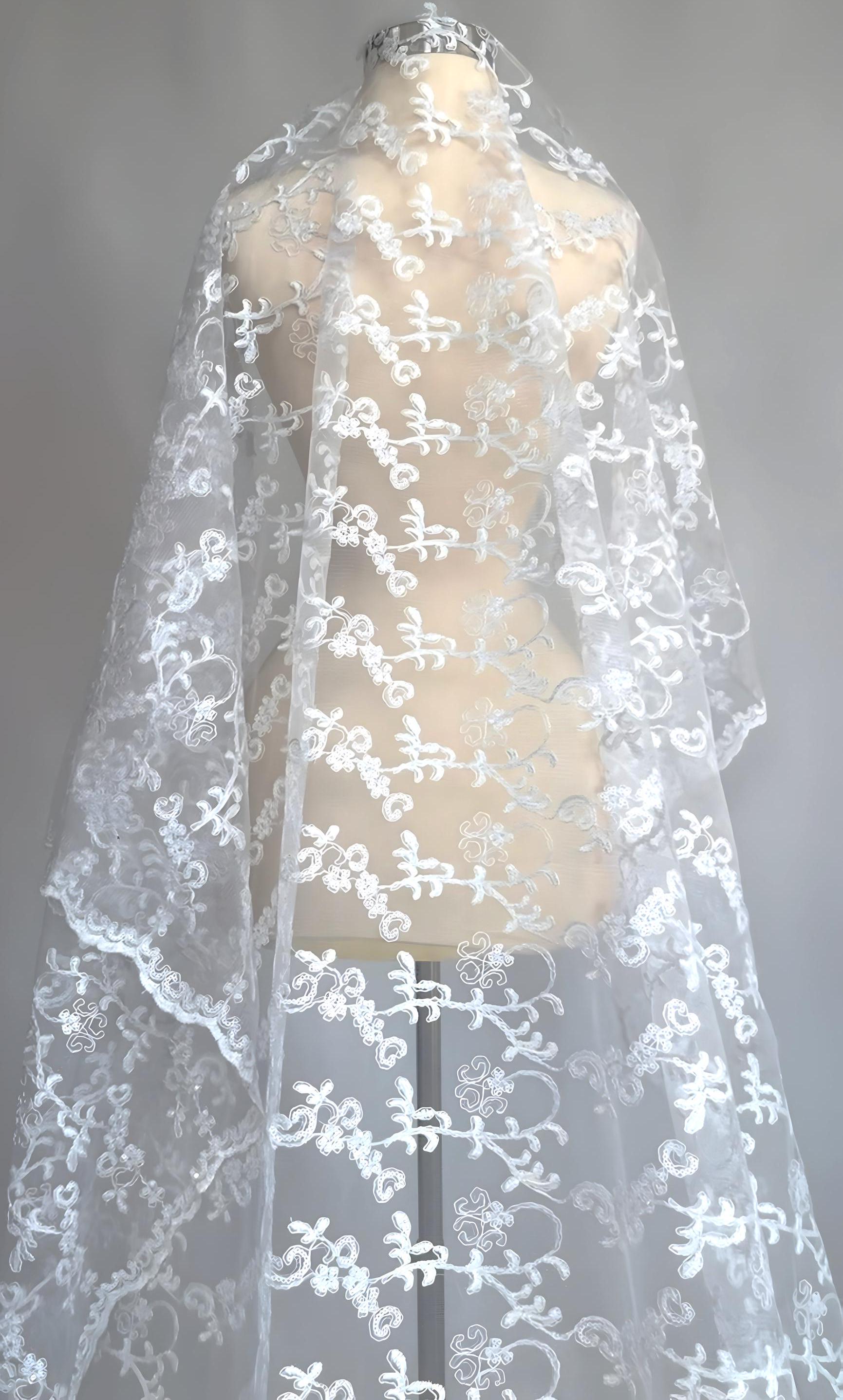 Floral Embroidery Lace Fabric, Luxurious Bridal Lace Fabric, Fashion Fabric by the Yard, Bridal Gown Lace, Elegant Evening Dress Floral Embroidery Lace Fabric, Luxurious Bridal Lace Fabric, Fashion Fabric by the Yard, Bridal Gown Lace, Elegant Evening Dress