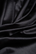 Load image into Gallery viewer, Black Shiny Nylon Spandex, Stretch Fabric by the Yard for Sportswear, Bridal Attire, Evening Dresses, Prom Dresses, Costumes and More.
