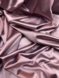 Load image into Gallery viewer, Luxurious Dusty Plum Shiny Nylon Spandex Fabric, Stretchy by the Yard for Sportswear, Bridal, Evening Dresses, Prom Dresses and Costumes
