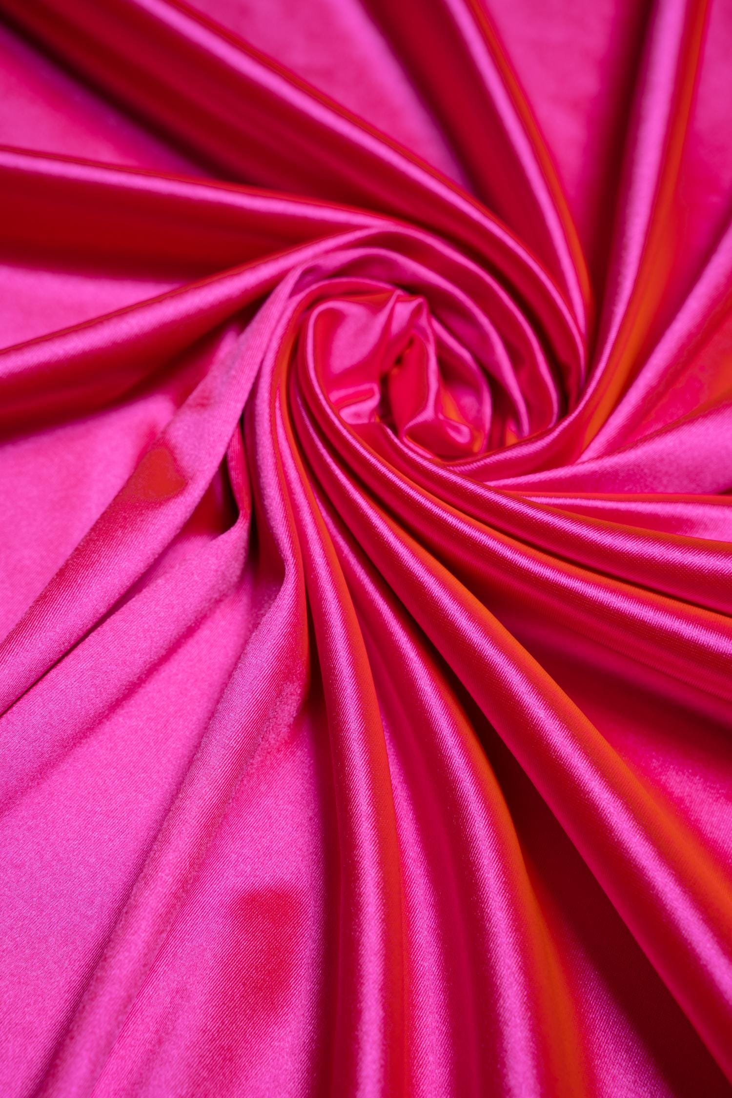 Top-Rated Hot Pink Shiny Nylon Spandex Stretch Fabric by the Yard for Sportswear, Bridal Attire, Evening Dresses, Prom Dresses, Costumes.