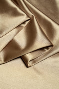 Load image into Gallery viewer, Taupe Shiny Nylon Spandex | Stretchy Fabric by the Yard | Ideal for Sportswear, Bridal Attire, Evening & Prom Dresses, Costumes and More.
