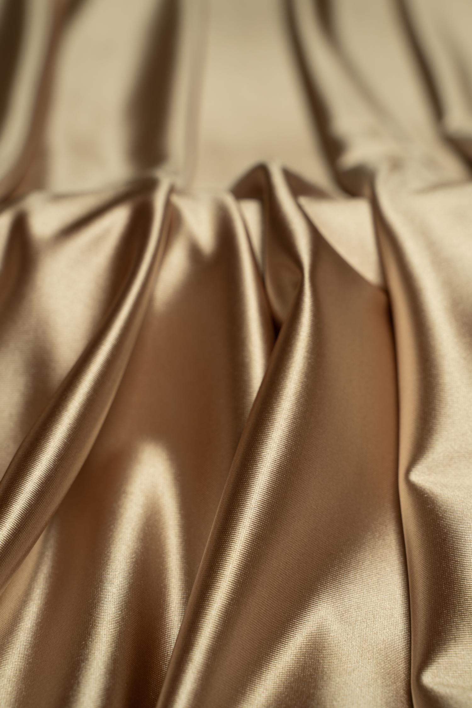 Taupe Shiny Nylon Spandex | Stretchy Fabric by the Yard | Ideal for Sportswear, Bridal Attire, Evening & Prom Dresses, Costumes and More.