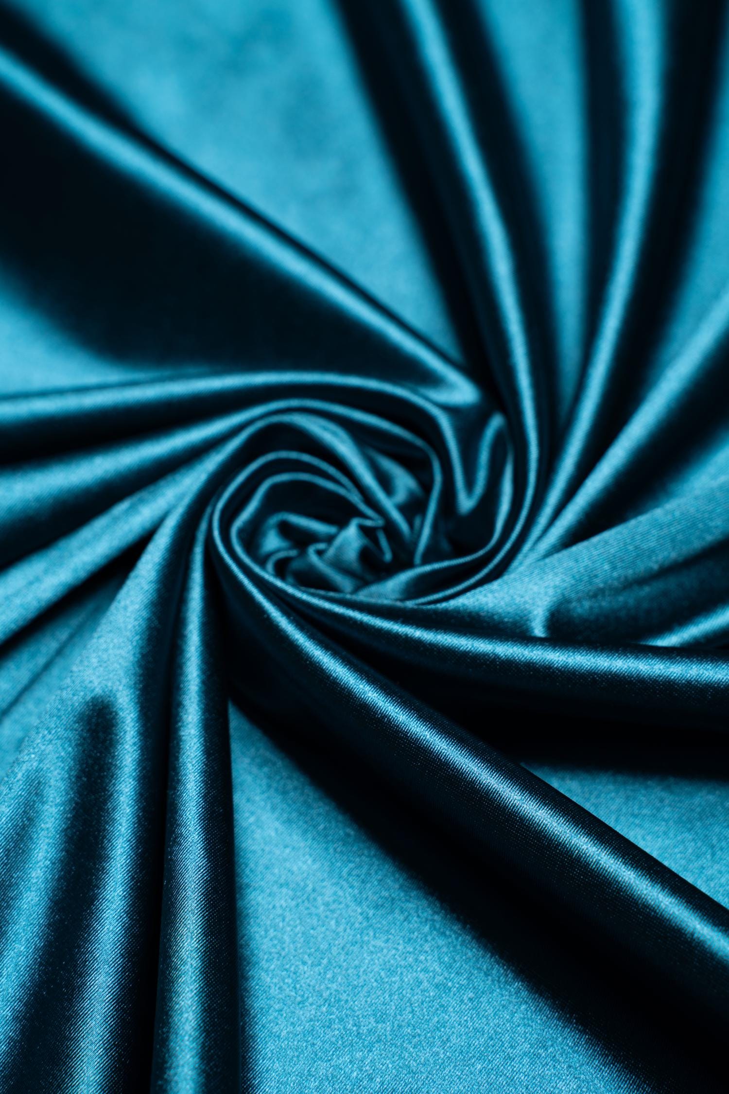 Premium Teal Shiny Nylon Spandex by the Yard Stretchy Material for Wedding, Bridal Attire, Evening Dresses, Prom Dresses, Costumes and More.