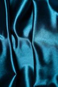 Load image into Gallery viewer, Premium Teal Shiny Nylon Spandex by the Yard Stretchy Material for Wedding, Bridal Attire, Evening Dresses, Prom Dresses, Costumes and More.
