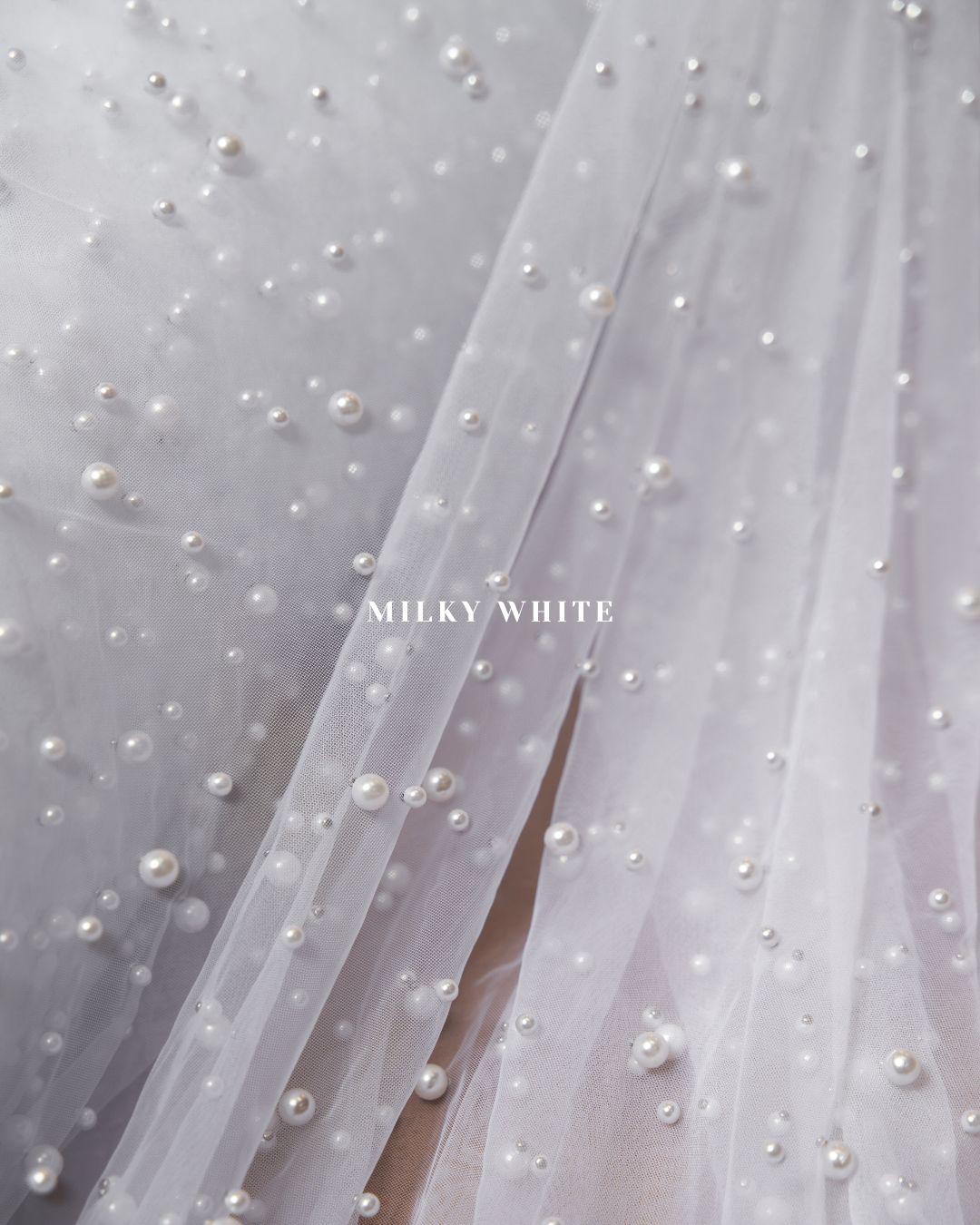 Beaded Tulle Fabric by the Yard | Pearls & Embroidered Lace Fabric | H NEXTSTYLE FABRICS Beaded Tulle Fabric by the Yard | Pearls & Embroidered Lace Fabric | H NEXTSTYLE FABRICS