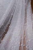 Load image into Gallery viewer, White Pearl Bridal Fabric by the Yard | Luxury Festival Fabric for Dynamic Wedding Dress Designs Perfect for Womens Couture.
