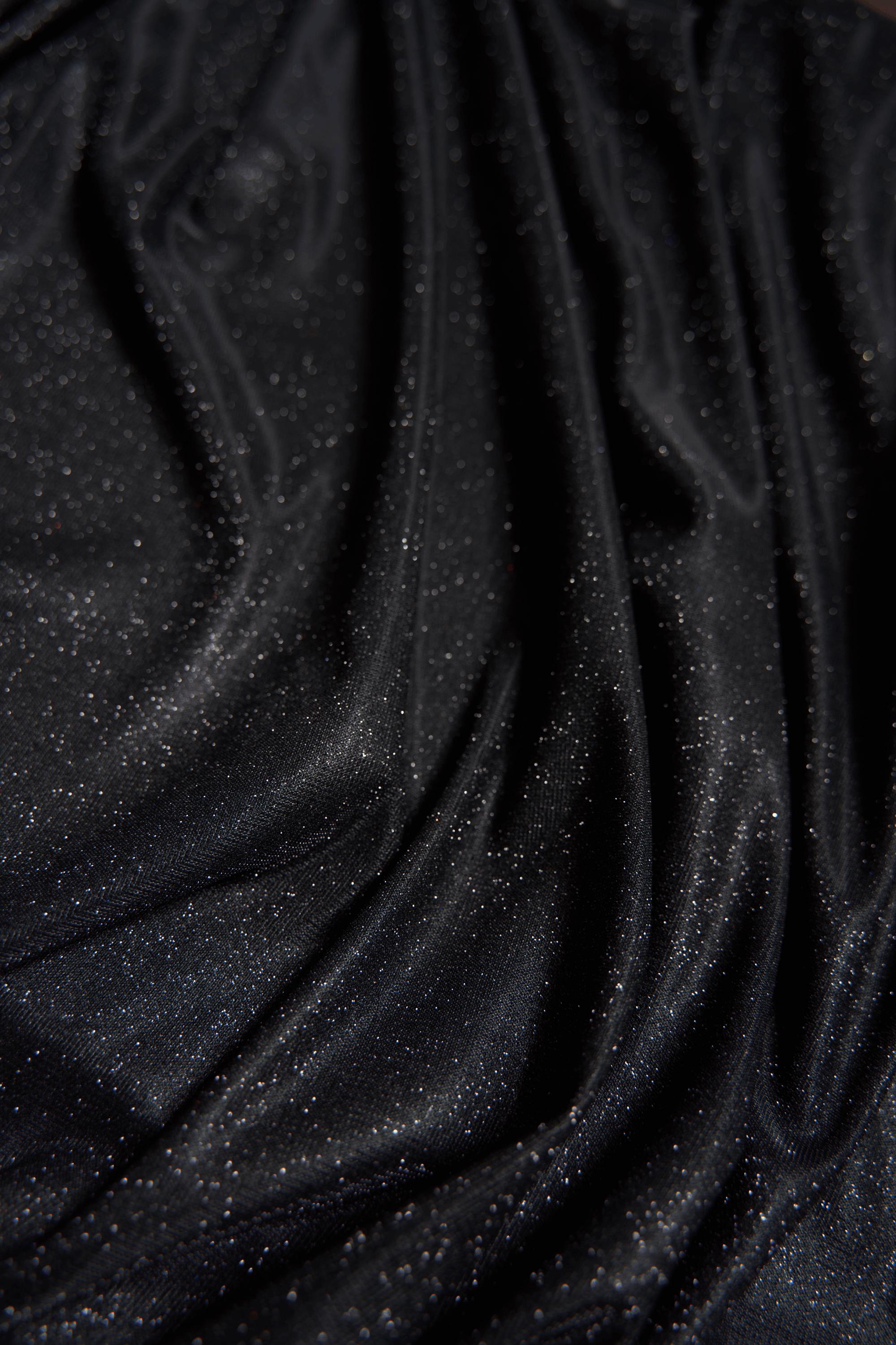 Top-Rated Black Glitter Fabric: Lurex Spandex Knit by the Yard for Weddings, Evening Gowns, Costumes & Backdrops, Prom Dresses and Garments