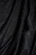 Load image into Gallery viewer, Top-Rated Black Glitter Fabric: Lurex Spandex Knit by the Yard for Weddings, Evening Gowns, Costumes & Backdrops, Prom Dresses and Garments
