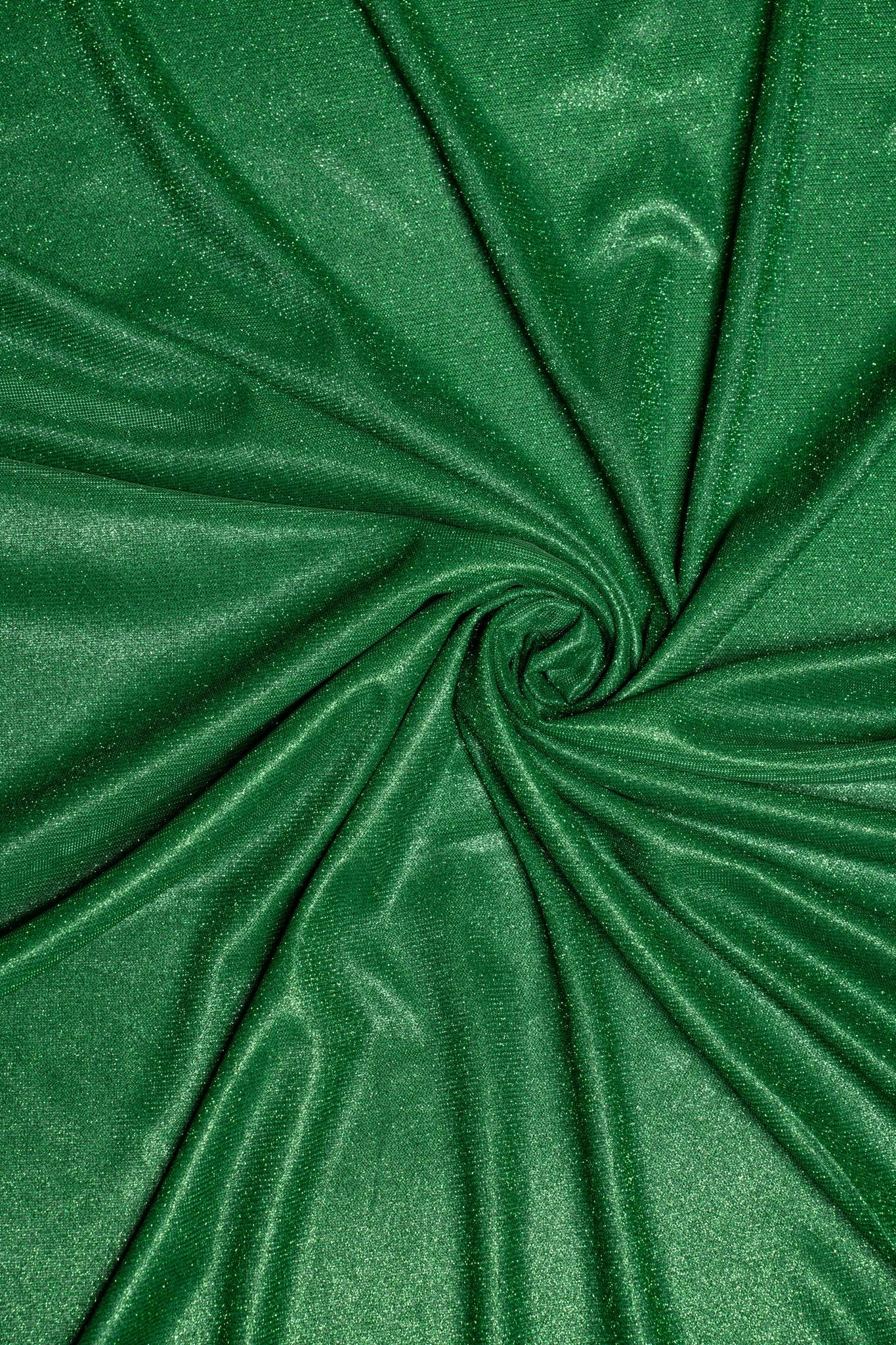 Top-Rated Emerald Green Glitter Lurex Fabric: Spandex Knit by the Yard for Evening Gowns, Costumes & Backdrops, Prom Dresses and Garments