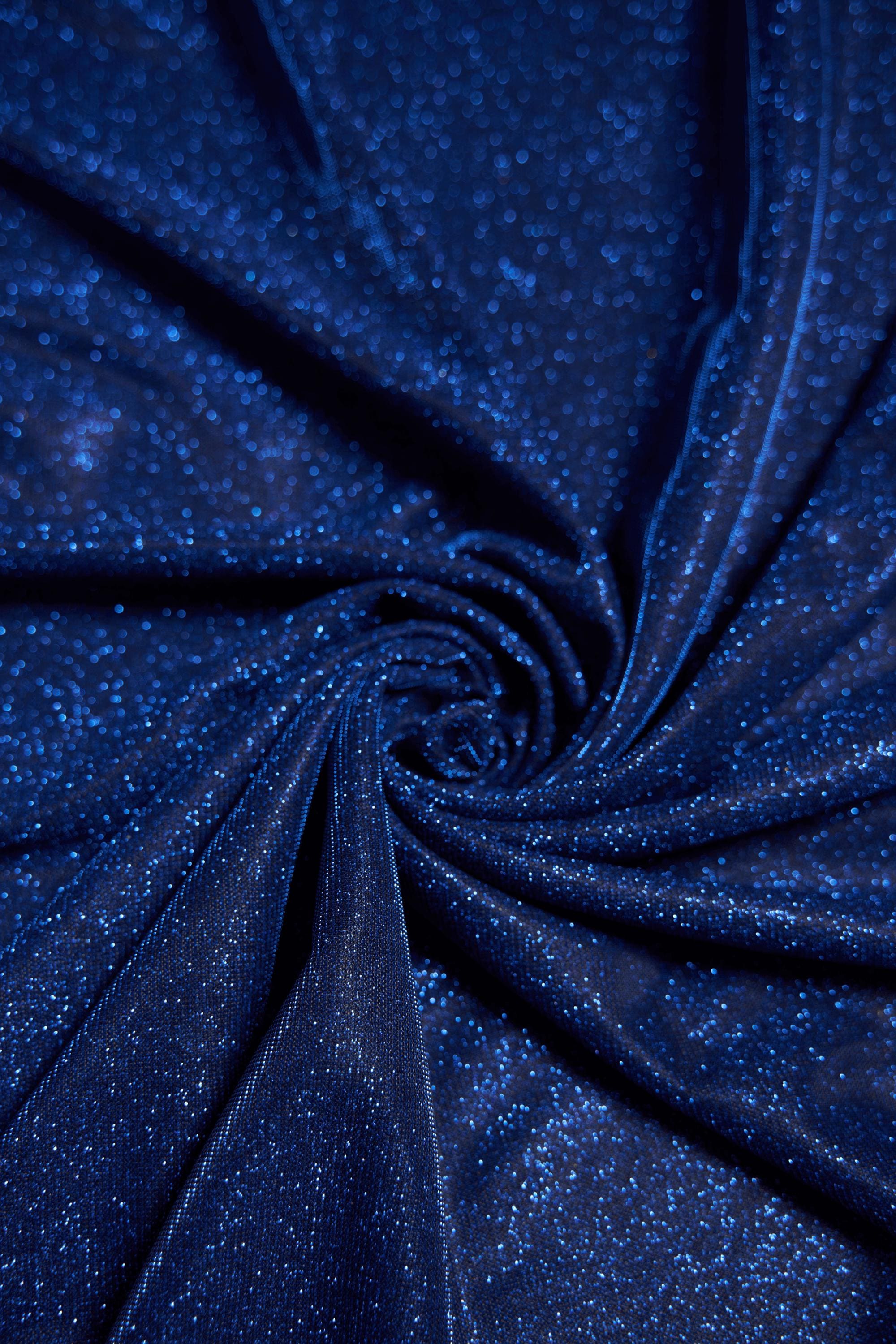 Top-Rated Royal Blue Glitter Fabric: Luxury Lurex Spandex Knit by the Yard for Evening Gowns, Costumes & Backdrops,Prom Dresses and Garments