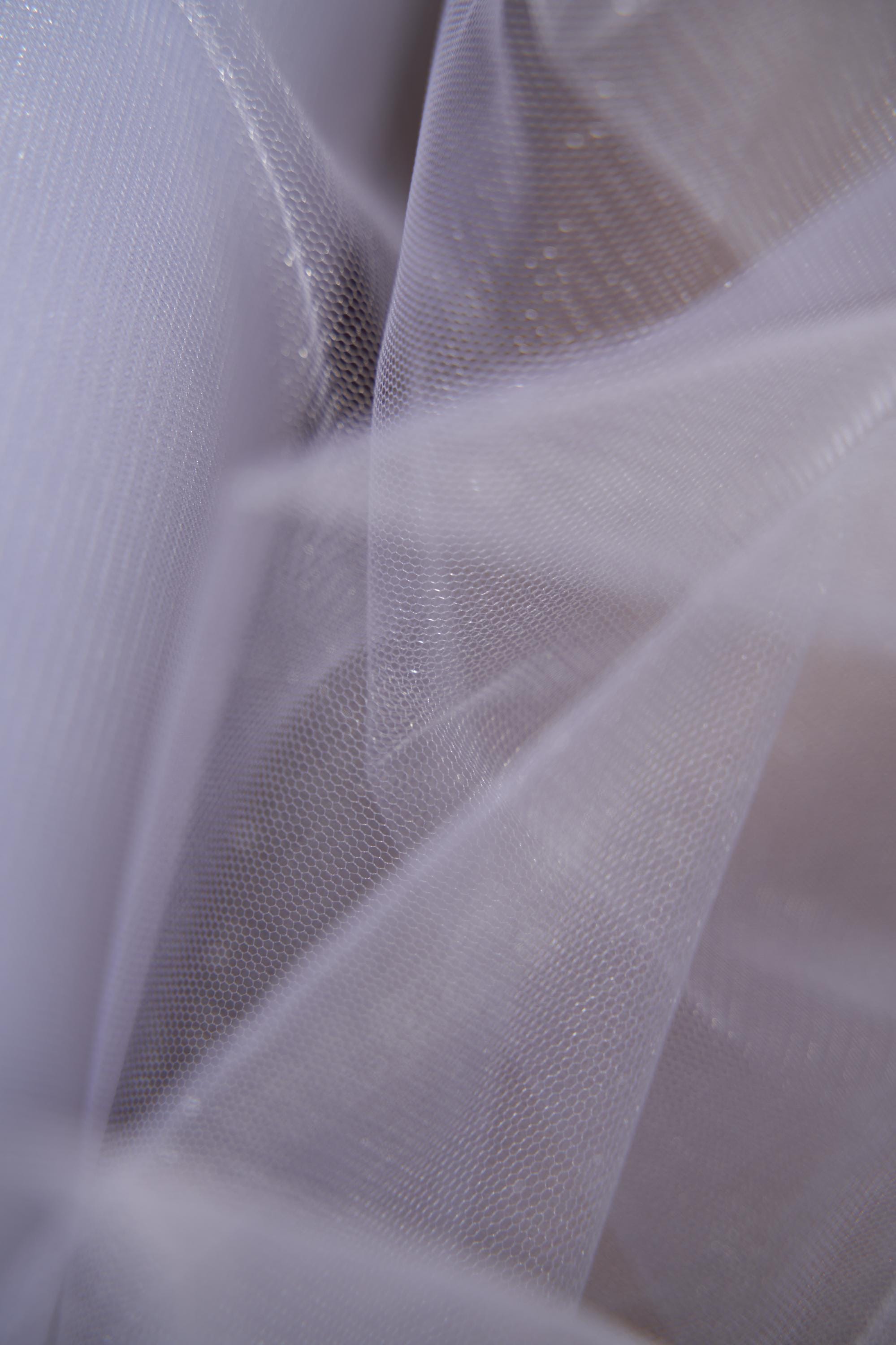 White Shiny Mesh Fabric by the Yard - Shiny Bridal Fabric & Festival Material for Weddings and Special Occasions, Costumes, Prom Dresses