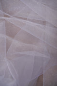 Load image into Gallery viewer, White Shiny Mesh Fabric by the Yard - Shiny Bridal Fabric & Festival Material for Weddings and Special Occasions, Costumes, Prom Dresses
