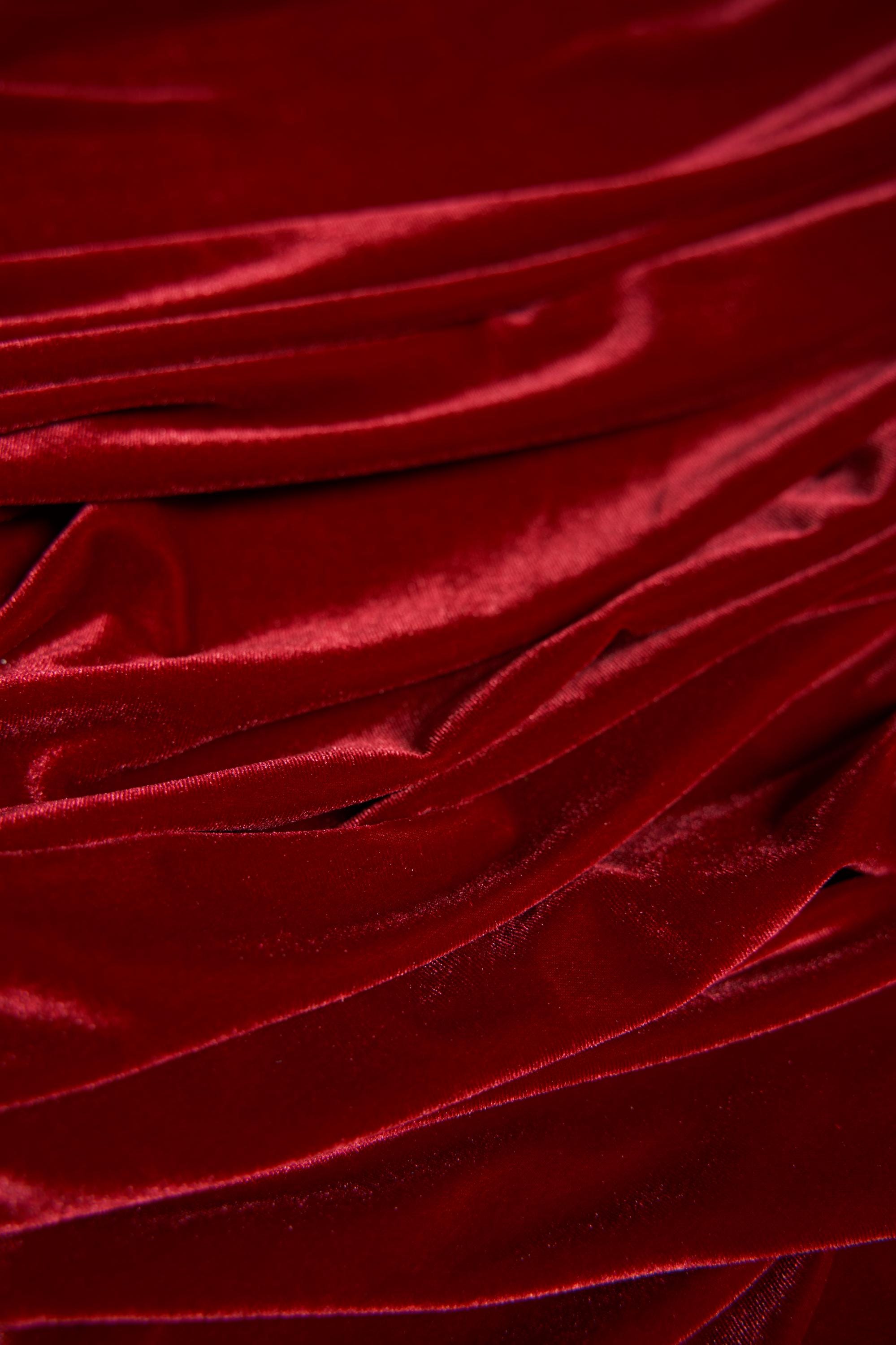 Deep Red Velvet Stretch Fabric- Soft Luxury 4 Way Stretch Velvet by the Yard for Costumes & Fashion Bows, Evening and Prom Dresses, Garments