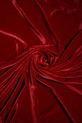 Load image into Gallery viewer, Deep Red Velvet Stretch Fabric- Soft Luxury 4 Way Stretch Velvet by the Yard for Costumes & Fashion Bows, Evening and Prom Dresses, Garments
