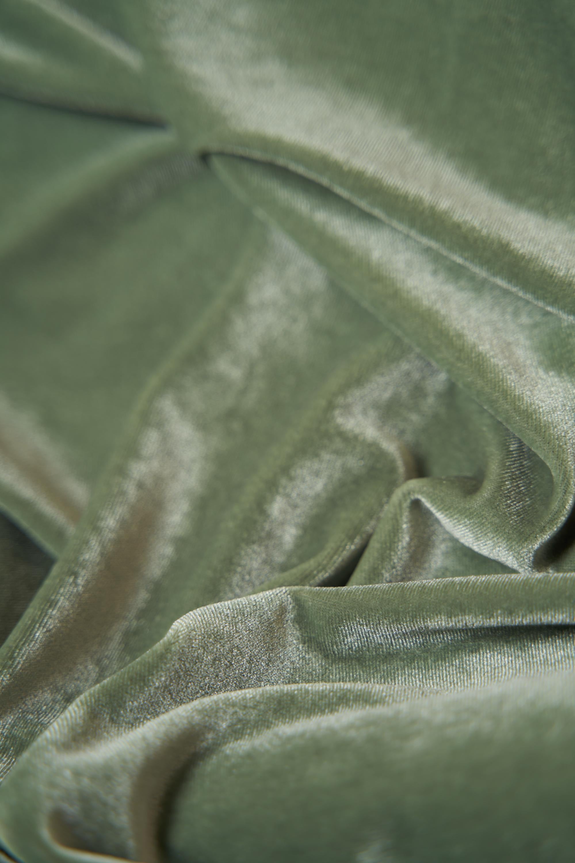 Sage Green Stretch Velvet Fabric-4 Way Stretch Soft Green Velvet by the Yard for Apparel & Crafts. Premium Velvet for Prom and Evening Gowns