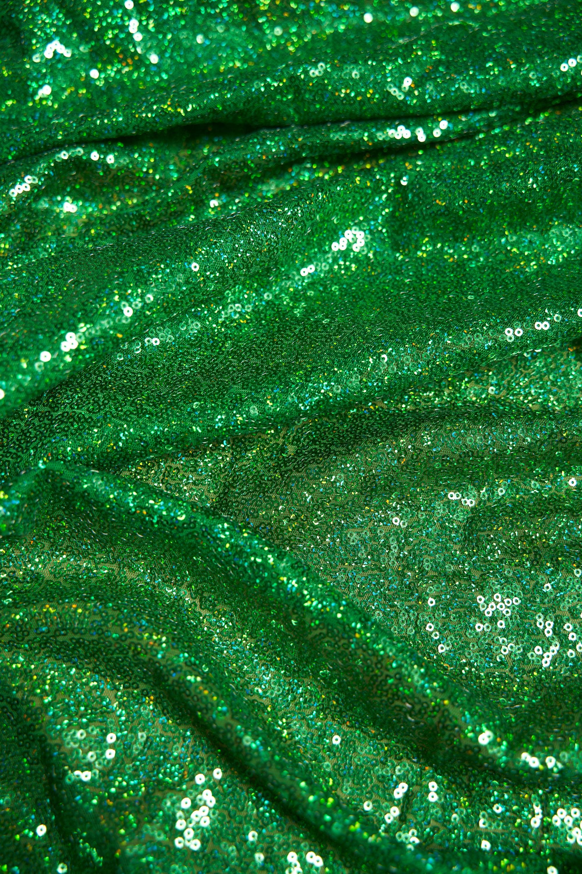 Iridescent Sequin Fabric by the Yard | Glitz Stretch Sequins on Mesh | Shiny Sequin Fabric for Weddings and Events. Prom and evening Dresses