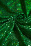 Load image into Gallery viewer, Iridescent Green Sequin Fabric by the Yard - Luxury Shiny Sequins for Dresses, Modern Fashion, & Designer Projects. Prom and Evening Fabrics
