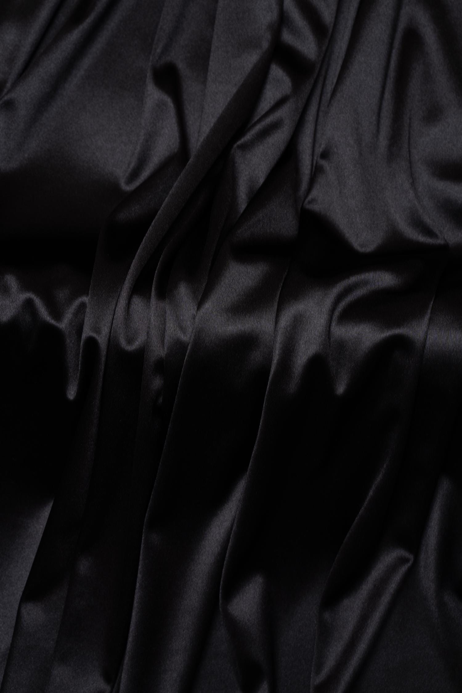 Black Shiny Nylon Spandex, Stretch Fabric by the Yard for Sportswear, Bridal Attire, Evening Dresses, Prom Dresses, Costumes and More.