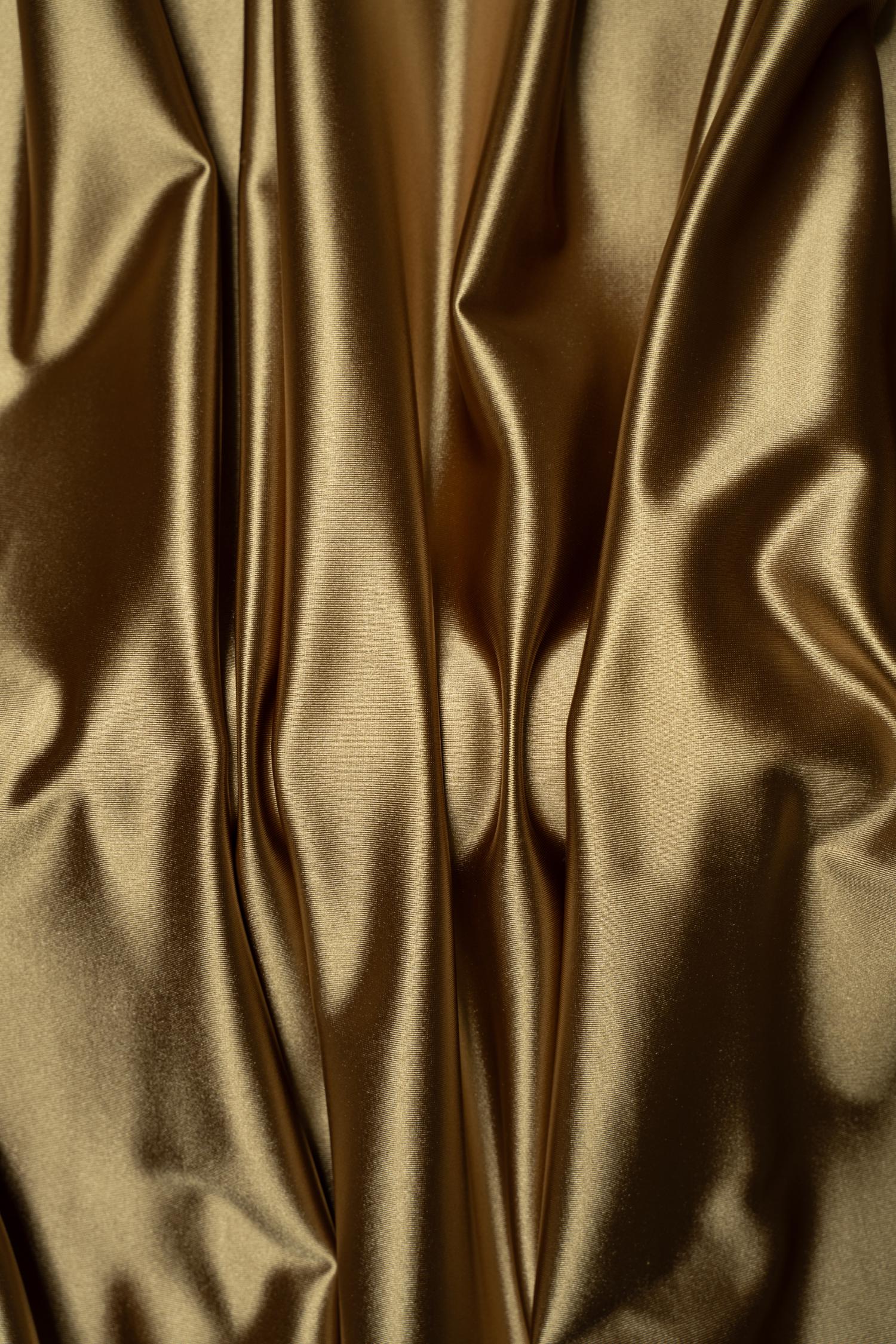 Champagne Shiny Nylon Spandex Stretch Fabric by the Yard | For Sportswear, Bridal Gowns, Evening Dresses, Prom Dresses, Costumes and More