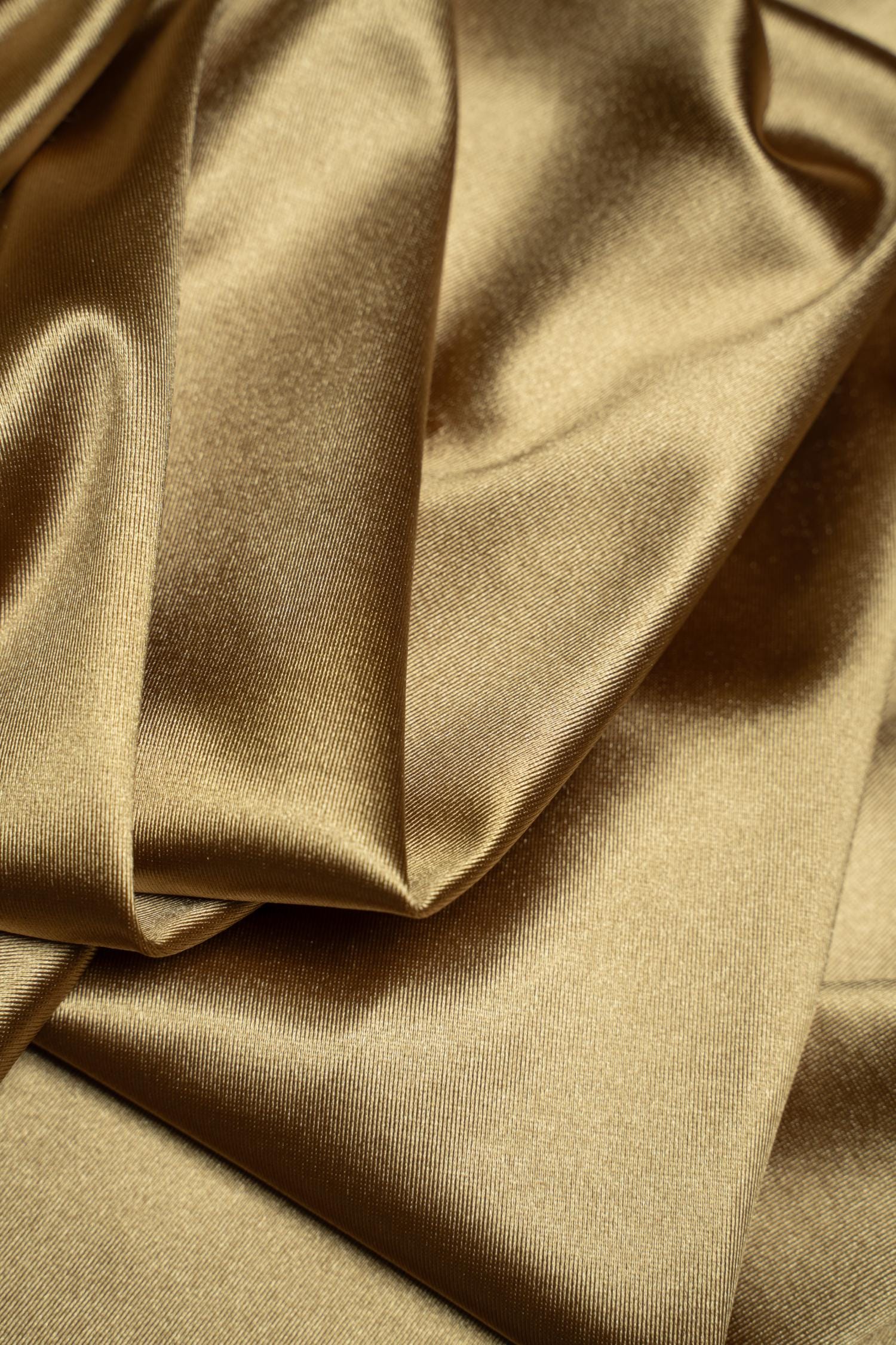 Champagne Shiny Nylon Spandex Stretch Fabric by the Yard | For Sportswear, Bridal Gowns, Evening Dresses, Prom Dresses, Costumes and More