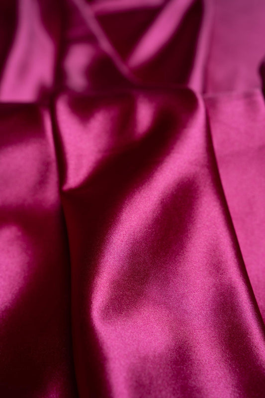 Fuchsia Shiny Nylon Spandex, Stretch Fabric by the Yard for Sportswear, Bridal Attire, Evening & Prom Dresses, Costumes and Formal Attire