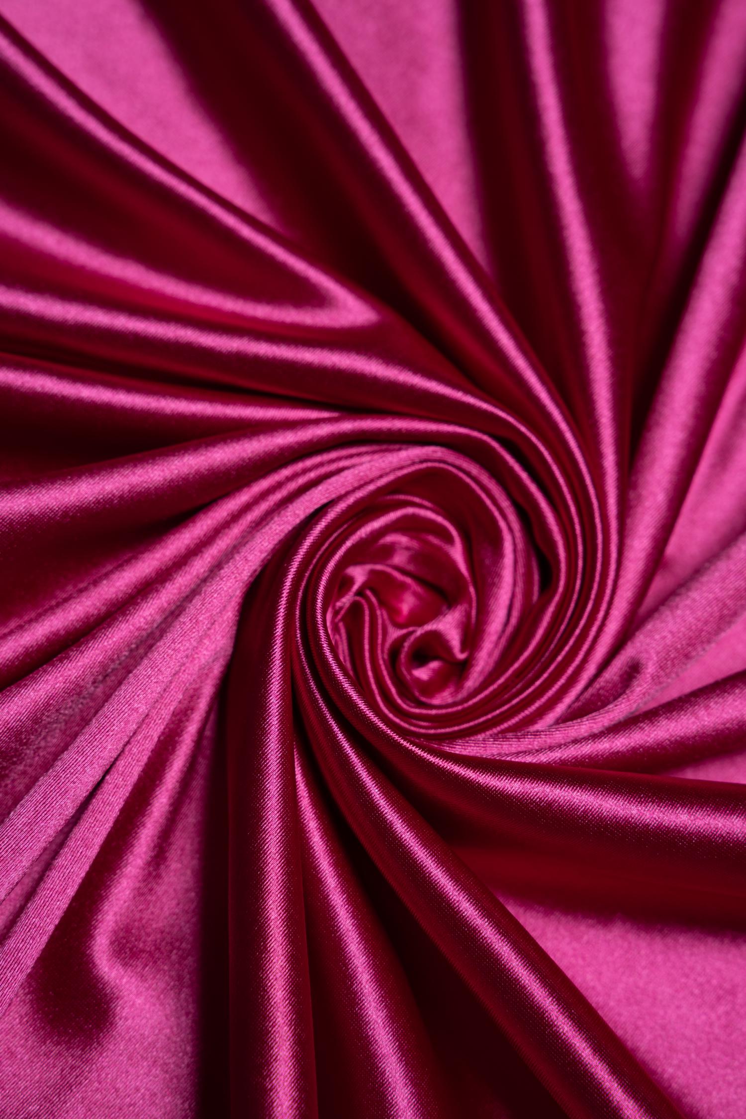 Fuchsia Shiny Nylon Spandex, Stretch Fabric by the Yard for Sportswear, Bridal Attire, Evening & Prom Dresses, Costumes and Formal Attire